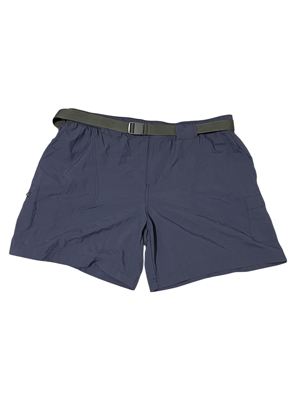 Columbia Shorts Mens Large Blue Belted Nylon Lined Swim Hiking Quick Dry XL4680